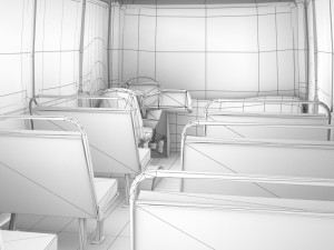 cartoon bus 3D 模型