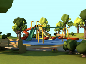 toon playground 3D Модель