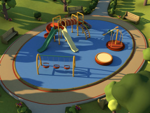 toon playground 3D Модель