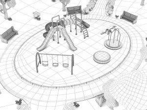 toon playground 3D Модель