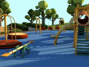 toon playground 3D Model
