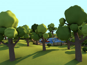 toon playground 3D Модель