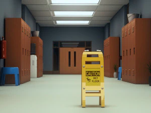 koridor sekolah Model 3D