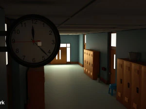 koridor sekolah Model 3D
