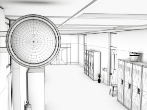 school corridor 3D Модель