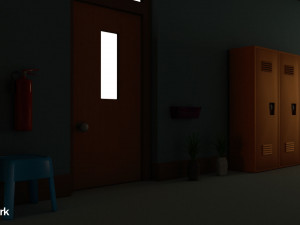 school corridor 3D Модель