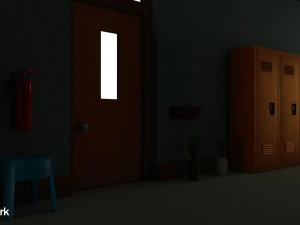 koridor sekolah Model 3D