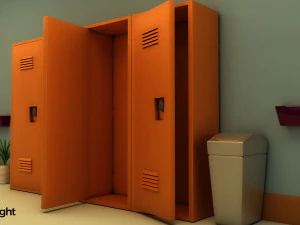 koridor sekolah Model 3D