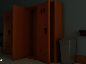 koridor sekolah Model 3D