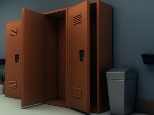 koridor sekolah Model 3D
