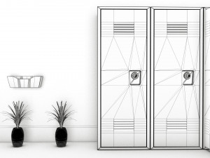 school corridor 3D Модель