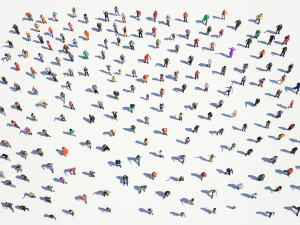 200 colorful low poly people collection Model 3D