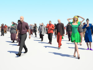200 colorful low poly people collection Model 3D