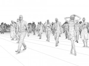 200 colorful low poly people collection Model 3D