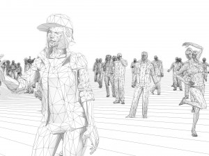 200 colorful low poly people collection Model 3D