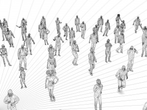 200 colorful low poly people collection Model 3D