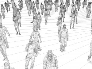 200 colorful low poly people collection Model 3D