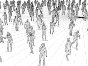 200 colorful low poly people collection Model 3D