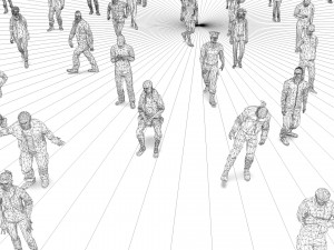200 colorful low poly people collection Model 3D