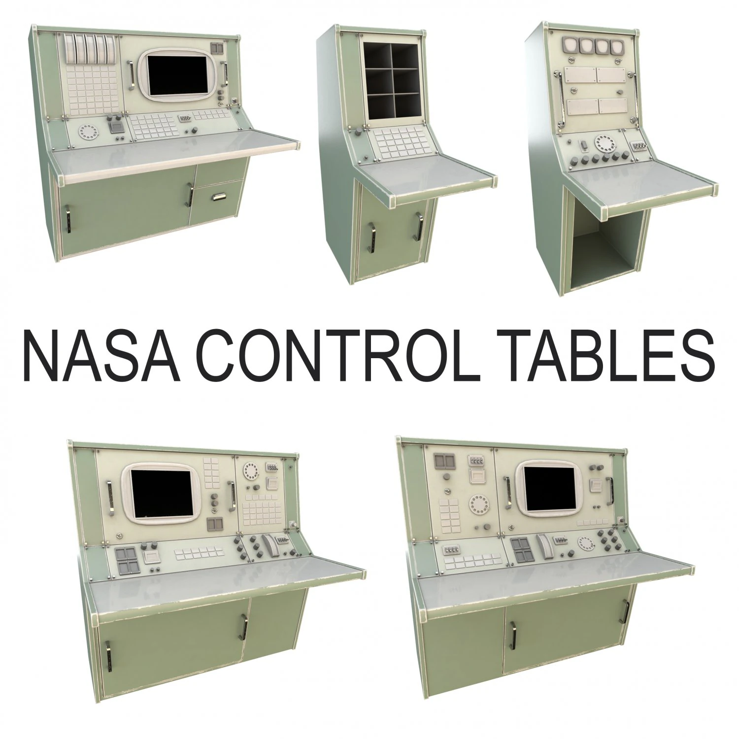 nasa control tables pbr 3D Model .c4d .max .obj .3ds .fbx .stl .blend 
