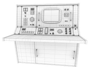nasa control tables pbr 3D Model