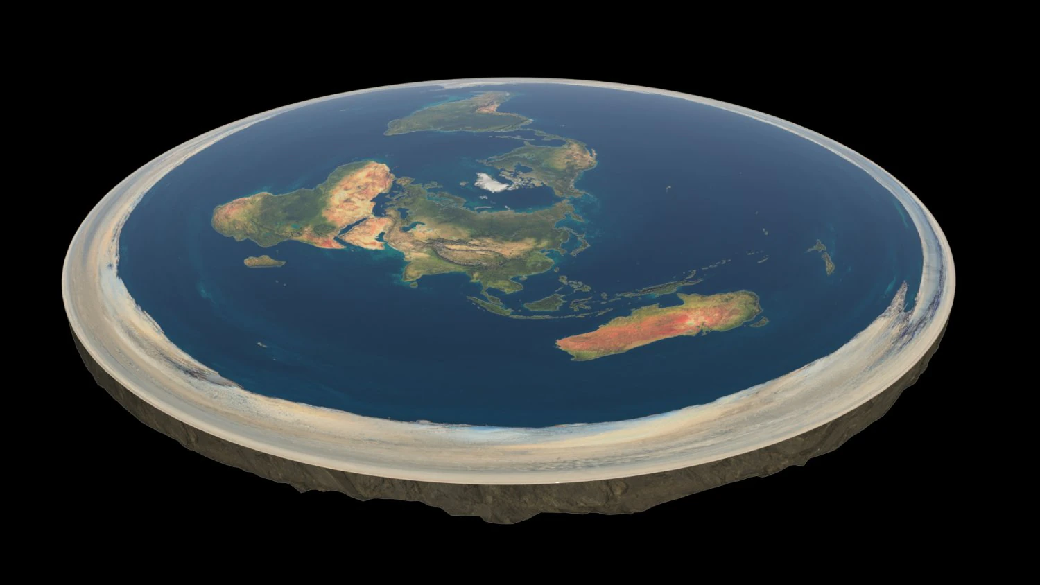 flat earth 8k 3D Model .c4d .max .obj .3ds .fbx .stl .blend 