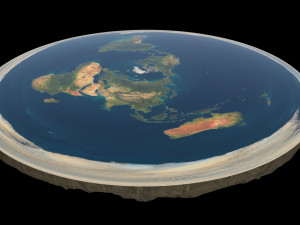 flat earth 8k Modello 3D