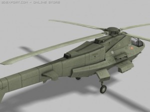 future armed helicoper 3D Модель