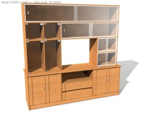 90s display cabinet 3D Model