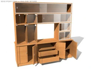 90s display cabinet 3D Model