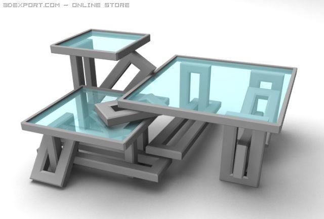coffee table 3Dモデル .c4d .max .obj .3ds .fbx .stl .blend 