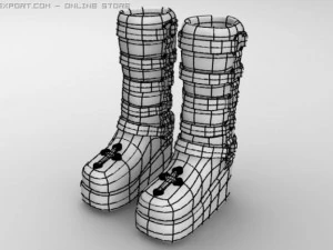 boots  leather 3D Model
