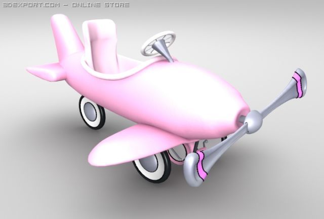 pedal plane toy 3D 模型 .c4d .max .obj .3ds .fbx .stl .blend 