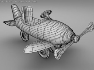 pedal plane toy 3D 模型