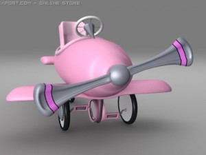 pedal plane toy 3D 模型