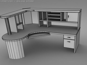 computer desk Model 3D