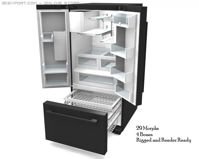fridge 3Dモデル .c4d .max .obj .3ds .fbx .stl .blend 