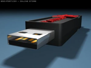 usb flash card 16 gb 3D Model