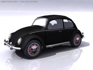 vw beetle split window 3D Модель