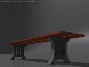 benchd 3D-Modell