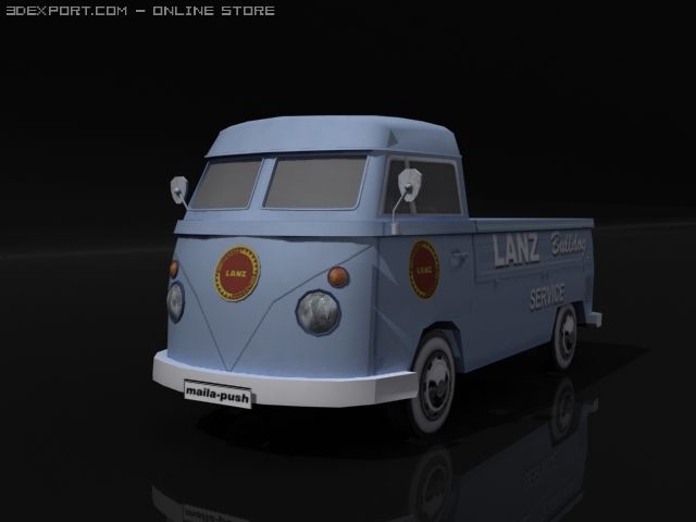 vw bulli 3Dモデル .c4d .max .obj .3ds .fbx .stl .blend