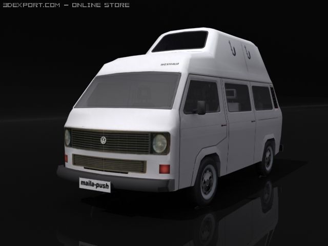vw t3highroof 3D Model .c4d .max .obj .3ds .fbx .stl .blend 