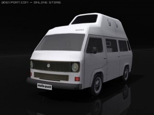 vw t3highroof 3D Модель