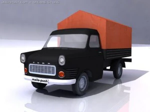 Форд Транзит черный 3D Модель