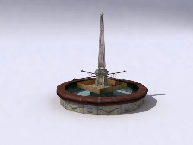 fountaine 3D Model .c4d .max .obj .3ds .fbx .stl .blend