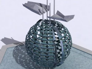 コンテンポラリー噴水b 3Dモデル