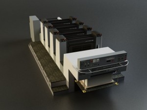 offsetprinter Modelo 3D