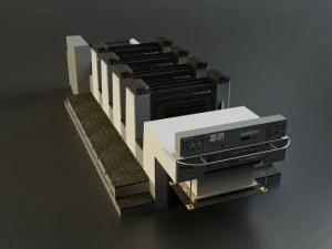 オフセット印刷機 3Dモデル