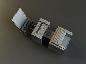 small offset printer 3D 모델