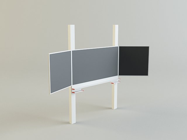 black board 3D Model .c4d .max .obj .3ds .fbx .stl .blend 